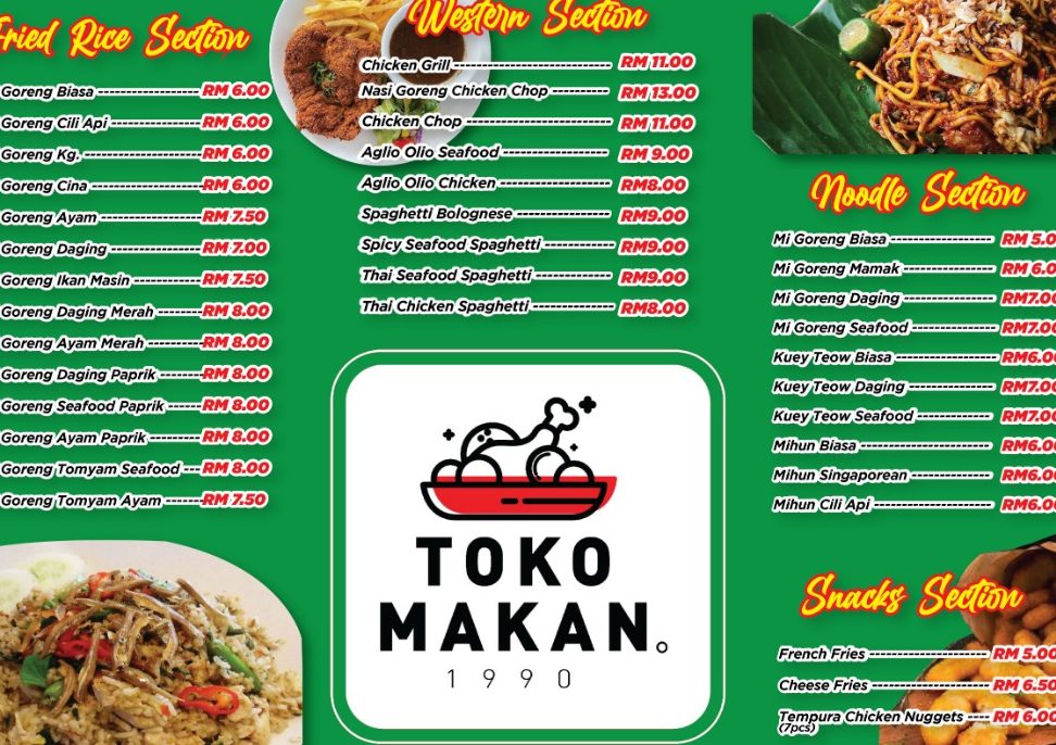 toko makan 1990 solok gaung
